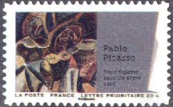  Carnet «Peintures du XXème siècle - Cubisme», Trois figures sous un arbre (1907) de Pablo Picasso 