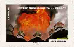  Le timbre fête le feu - Les pompiers 