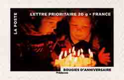  Le timbre fête le feu - Les bougies d'anniversaire 