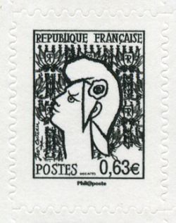  La Véme république au fil du timbre, Marianne de Cocteau 
