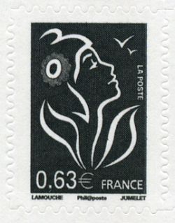  La Véme république au fil du timbre, Marianne de Lamouche 