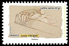  Le toucher, geste de la main, Louis Tocqué (1696-1772) 