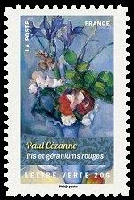  Bouquet de fleurs<br>Le vase bleu<br>tableau de Paul Cézanne 