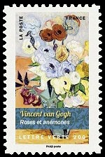  Bouquet de fleurs, Roses et anémones, tableau de Vincent Van Gogh 