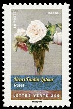  Bouquet de fleurs, Roses, tableau de Henri Fantin-Latour 
