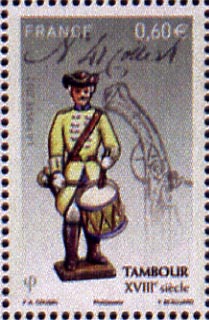  Soldats de plomb - Tambour XVIIIème siècle 