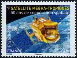  Emission commune France-Inde, 50 ans de coopération spaciale Satellite Megha-Tropiques 