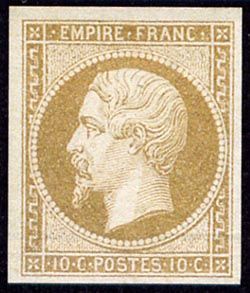  Napoléon III 10 c - EMPIRE FRANC non dentelé 