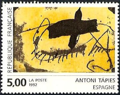 Antoni Tàpies - Espagne - Création pour la poste 