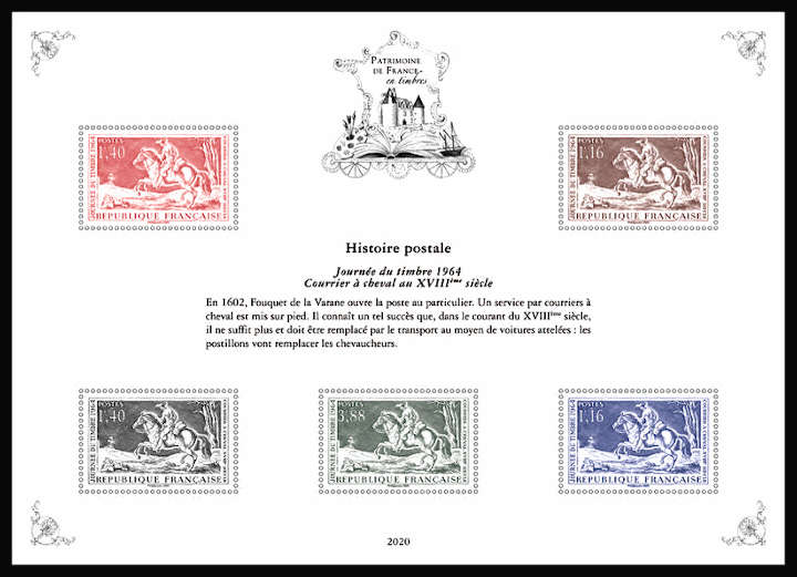 Journée du timbre - Courrier à cheval du XVIIIème siècle 