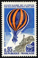  Centenaire de la poste par ballons montés 