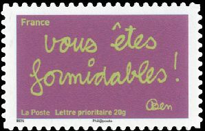  Les timbres de Ben<br>vous êtes formidables ! 