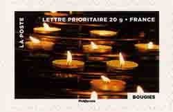  Le timbre fête le feu - Les bougies 