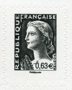  La Véme république au fil du timbre, Marianne de Decaris 