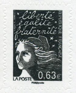  La Véme république au fil du timbre, Marianne de Luquet 