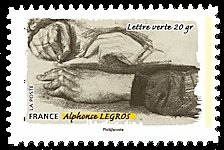  Le toucher, geste de la main,  Alphonse Legros (1837-1911) 