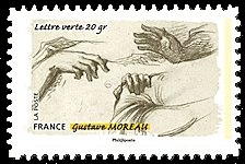  Le toucher, geste de la main, Gustave Moreau (1826-1898) 