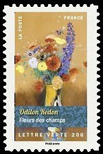  Bouquet de fleurs, Fleurs des champs, tableau d'Odilon Redon 