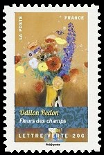 Bouquet de fleurs, Fleurs des champs, tableau d'Odilon Redon 