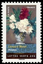  Bouquet de fleurs,  Pivoines, tableau d'Edouard Manet 