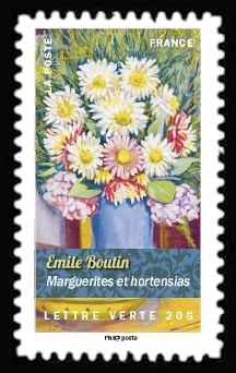  Emile Boutin - Marguerites et hortensias 