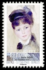  Visages impressionnistes, Jeune femme au chapeau noir de Pierre-Auguste Renoir 