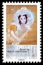  Visages impressionnistes, Margot Lux avec un large chapeau de Mary Cassatt 