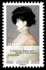  Visages impressionnistes, La femme au chapeau noir de Edouard Manet 