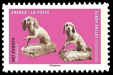  Oeuvres d'Art en volume représentant des chiens 