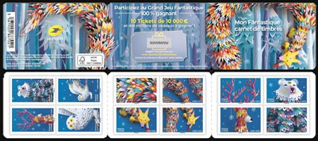  Carnet autoadhésif « Mon Fantastique carnet de timbres » 