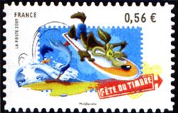  Fête du timbre - Bip Bip et Vil Coyote font du surf 