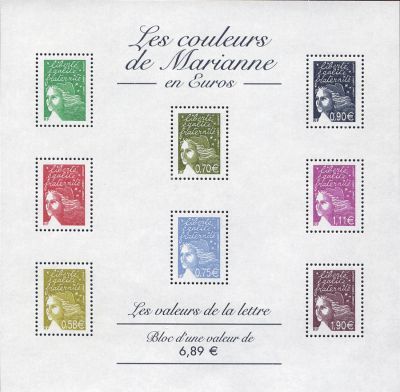  Les couleurs de Marianne en Euros 