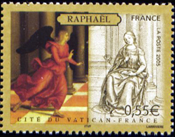  Emission France - Vatican - Oeuvre de Raphaël 