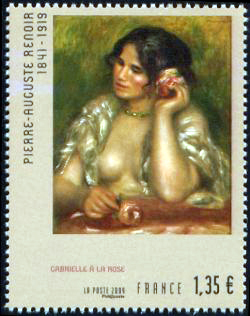  Tableau de Auguste Renoir ( Gabrielle à la Rose ) 