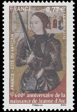  600ème anniversaire de la naissance de Jeanne d'Arc (1412) 