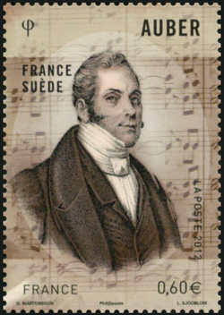  Emission commune France Suède, Portrait de Daniel-François Esprit Auber (1782-1871) 