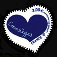  Coeur Courrèges, coeur bleu 