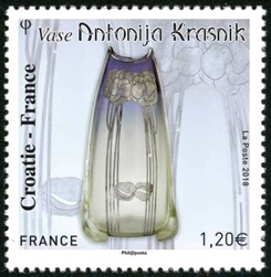  Émission commune France – Croatie ( Vase d'Antonija Krasnik ) 