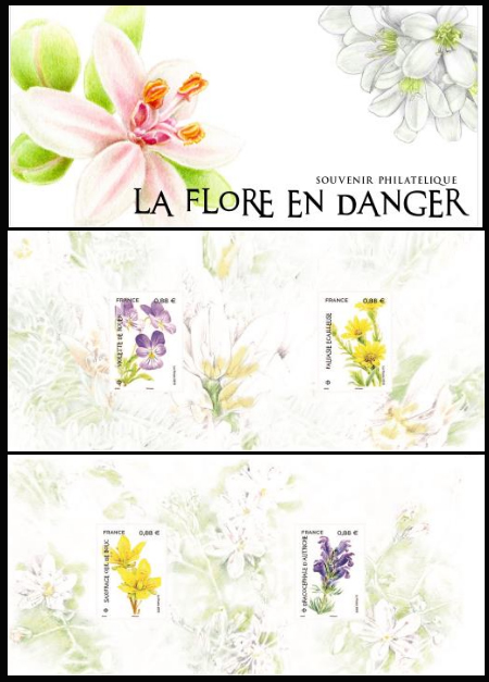  La flore en danger, bloc souvenir 