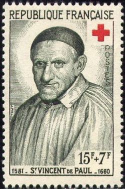 St Vincent de Paul (1581-1660) - Croix rouge 
