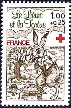  Le Lièvre et la tortue - Croix rouge 