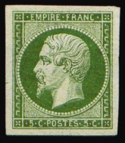  Napoléon III 5 c - EMPIRE FRANC non dentelé 