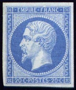  Napoléon III 20 c - EMPIRE FRANC non dentelé 