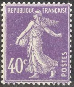 Semeuse fond plein, inscription grasse