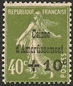 Semeuse fond plein, au profit de la Caisse d'Amortissement