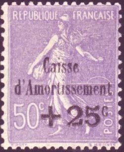 Semeuse fond plein, au profit de la Caisse d'Amortissement
