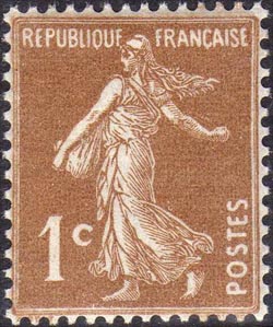 Semeuse fond plein, inscriptions grasses