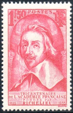  Cardinal de Richelieu (1585-1642) fondateur de l'Académie Française. 