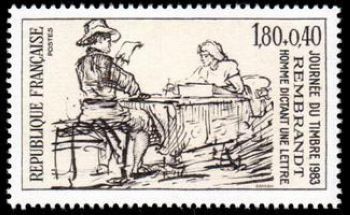  Journée du timbre - Homme dictant une lettre 