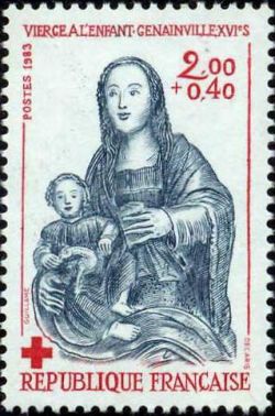  Vierge à l´Enfant, Genainville, XVIème siècle - Croix Rouge 